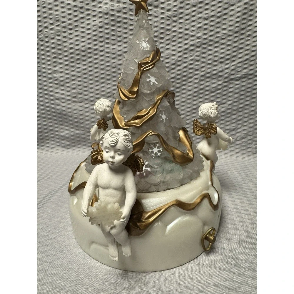 Vintage 1996 Avon Sparkling Angelic Musical‎ Christmas Hark the Herald Angels